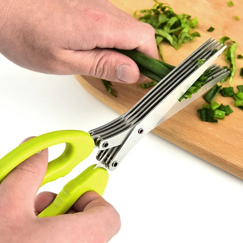 Kitchen Gadgets List - Muti-ชั้นครัวกรรไกรเครื่องตัดผักสแตนเลส Scallion สมุนไพร Laver เครื่องเทศเครื่องมือทําอาหารตัดอุปกรณ์ครัว