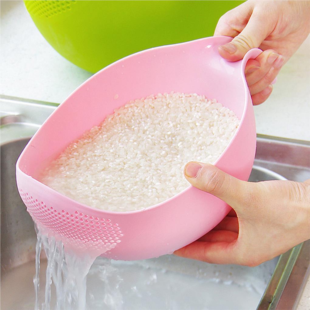 Kitchen Gadgets Rice Filter - ใหม่แบบพกพาเกรดอาหารพลาสติกข้าวถั่ว Peas ซักผ้ากรองตะกร้าตะแกรง Drainer ทําความสะอาด Gadget