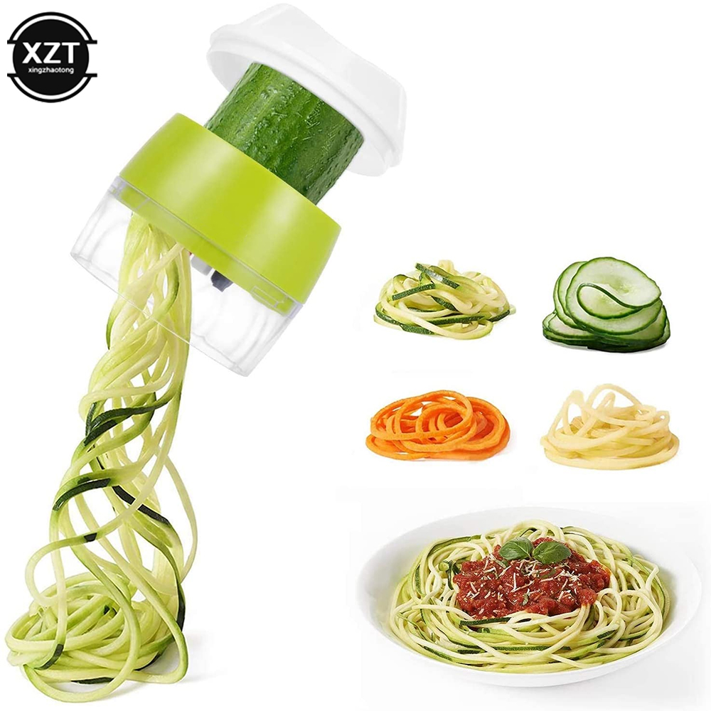 Kitchen Gadgets Vegetable Cutter - มือถือ Duty Spiralizer ผักเครื่องตัดเครื่องตัดเครื่องตัดเกลียวผัก Zucchini พาสต้าเส้นก๋วยเตี๋ยวปาเก็ตตี้