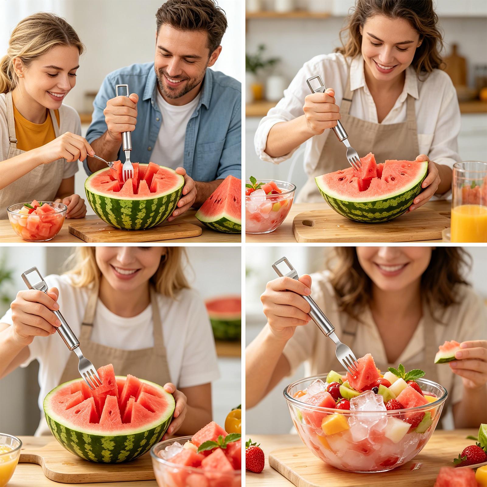 เครื่องตัดแตงโมแบบสองหัว อุปกร - Watermelon Slicer Cutter บทวิจารณ์และราคา
