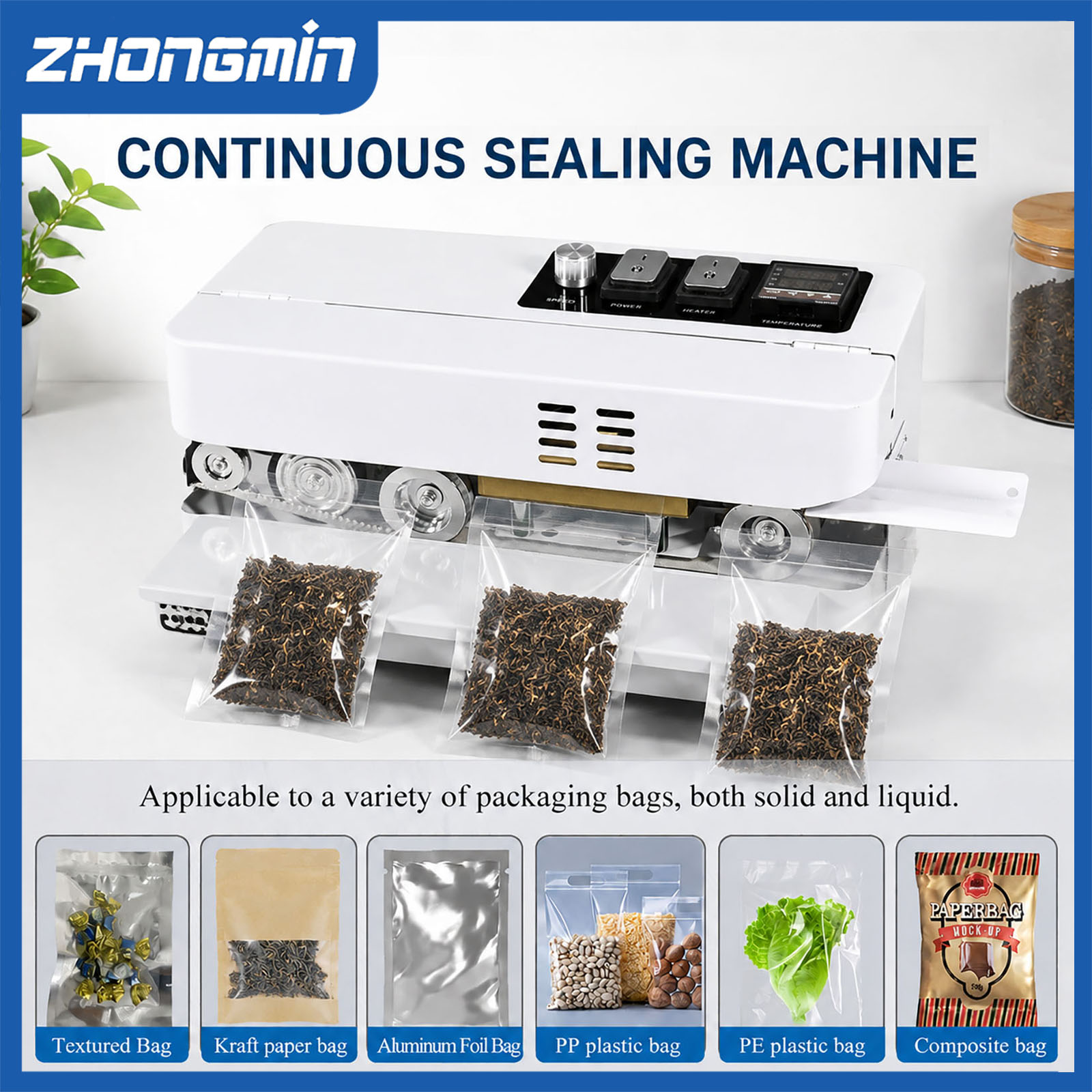 เครื่องซีลสูญญากาศไฟฟ้า ZHONGM - Food Vacuum Sealer บทวิจารณ์และราคา