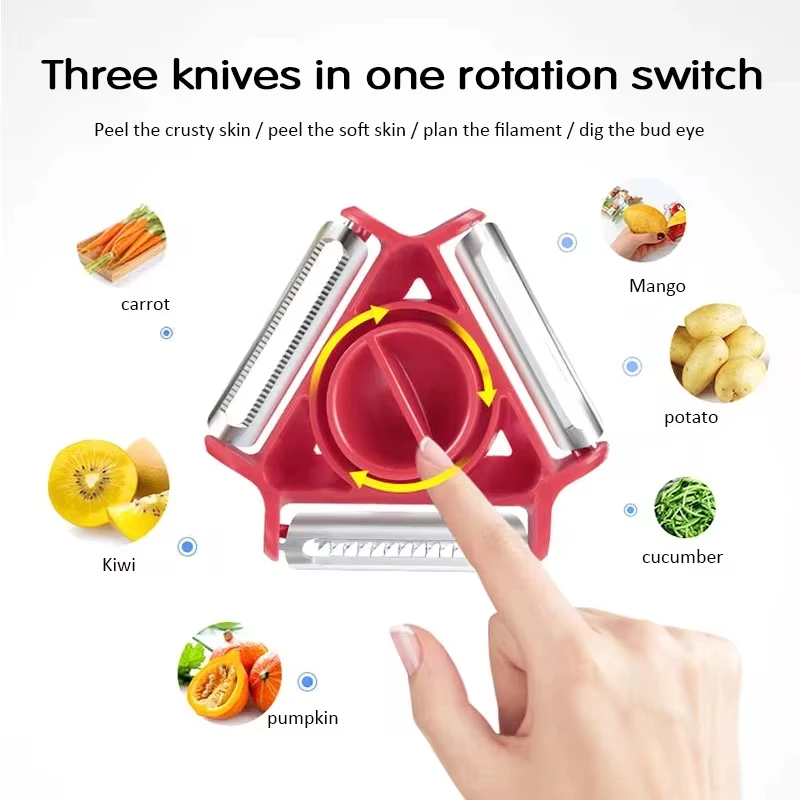 ชุดเครื่องมือปอกผัก 3 ชิ้น พร้ - Kitchen Gadgets Vegetable Cutter บทวิจารณ์และราคา