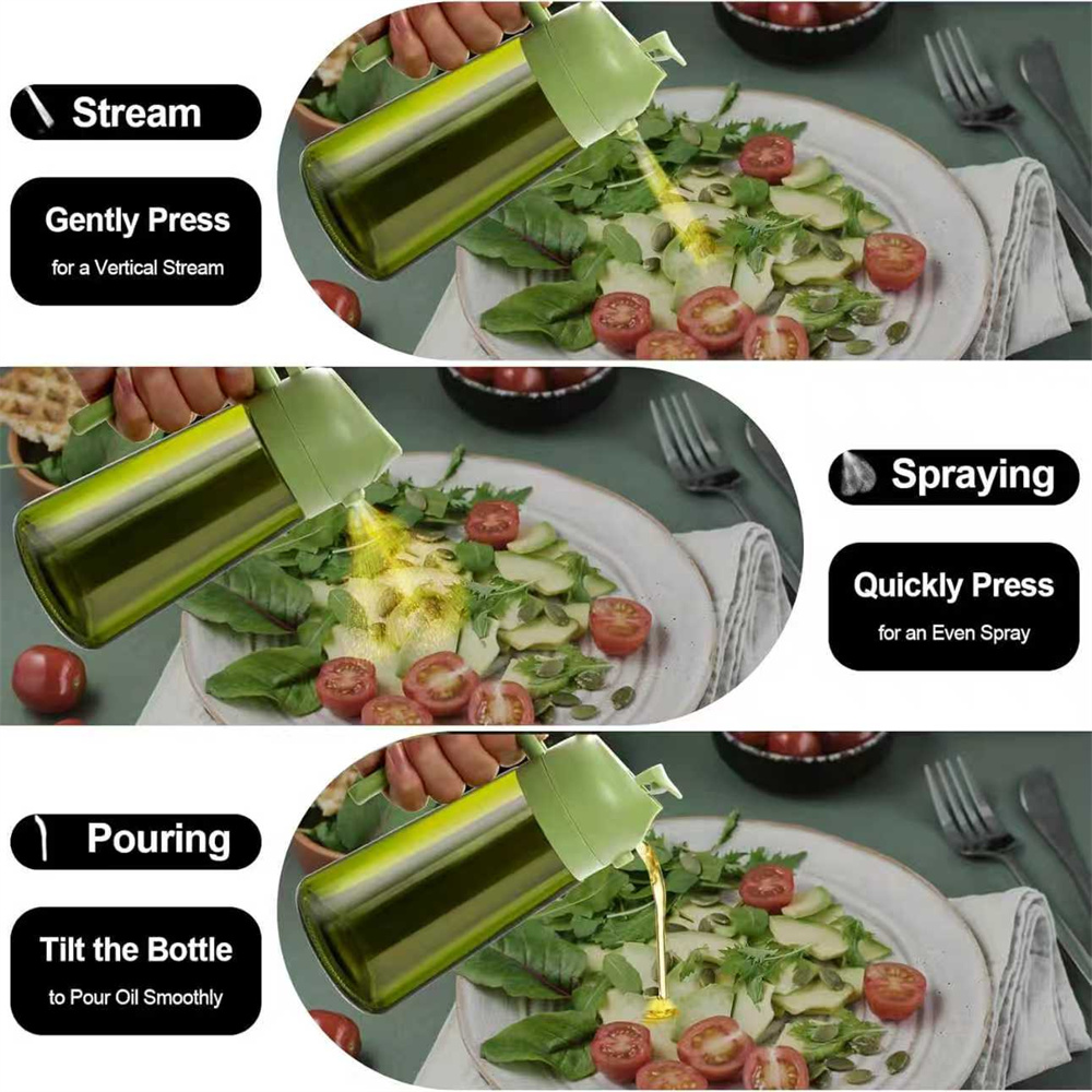 ขวดสเปรย์น้ำมันมะกอกแก้ว 2-in- - Kitchen Gadgets Air Fryer บทวิจารณ์และราคา