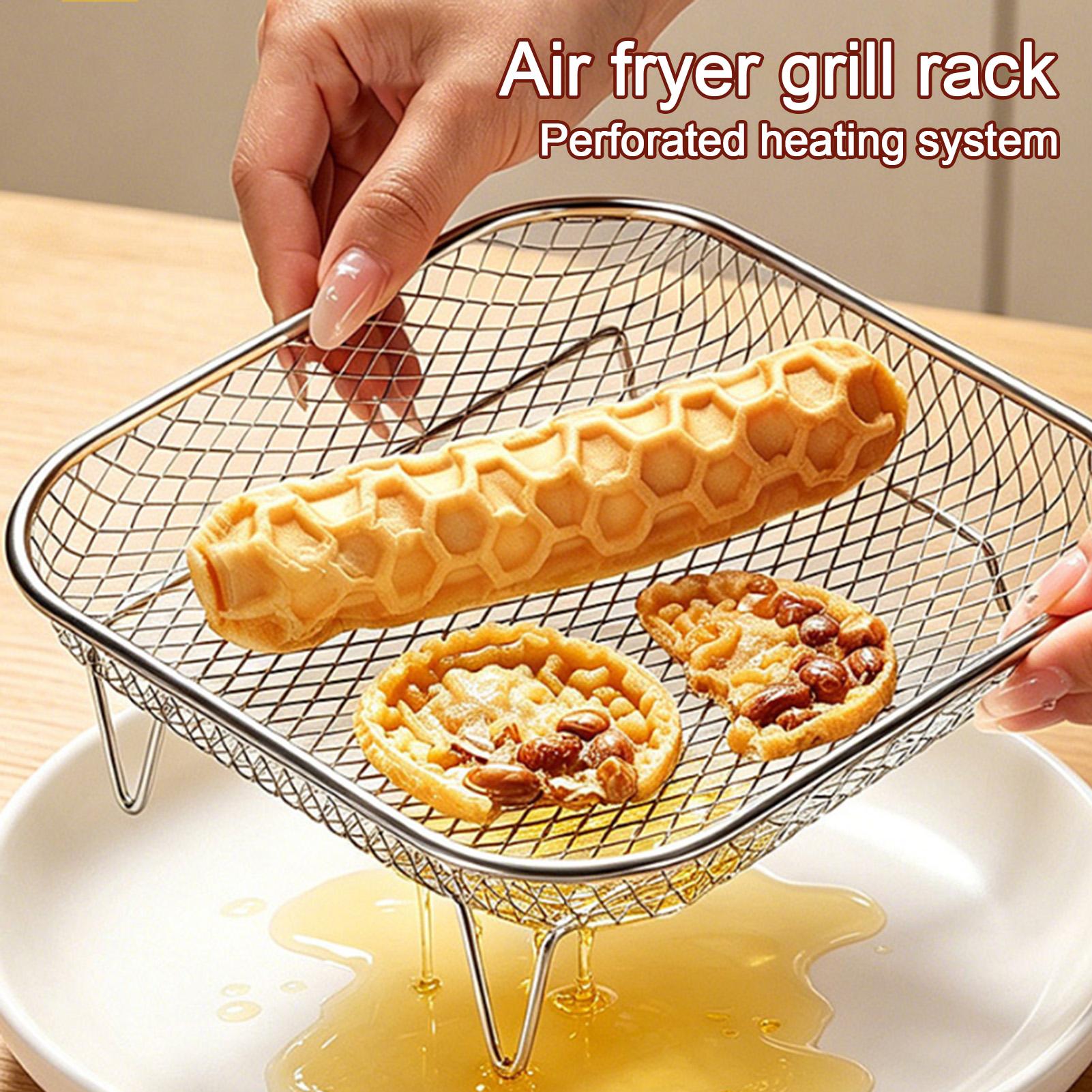 ตะแกรงทอดอาหารแบบสแตนเลส ซ้อนก - Kitchen Gadgets Air Fryer บทวิจารณ์และราคา